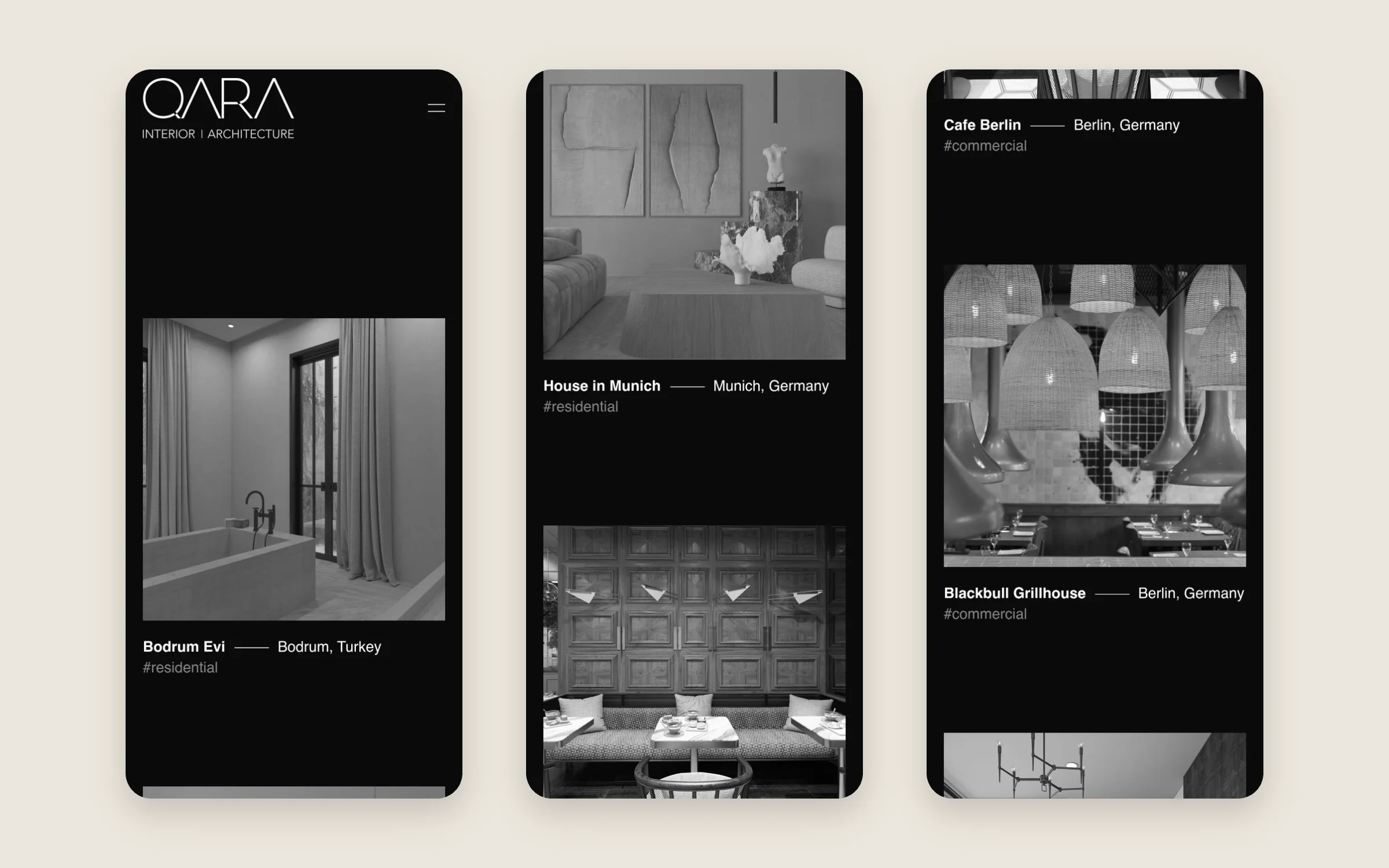 QARA Interior & Architecture Web Design screenshot 5