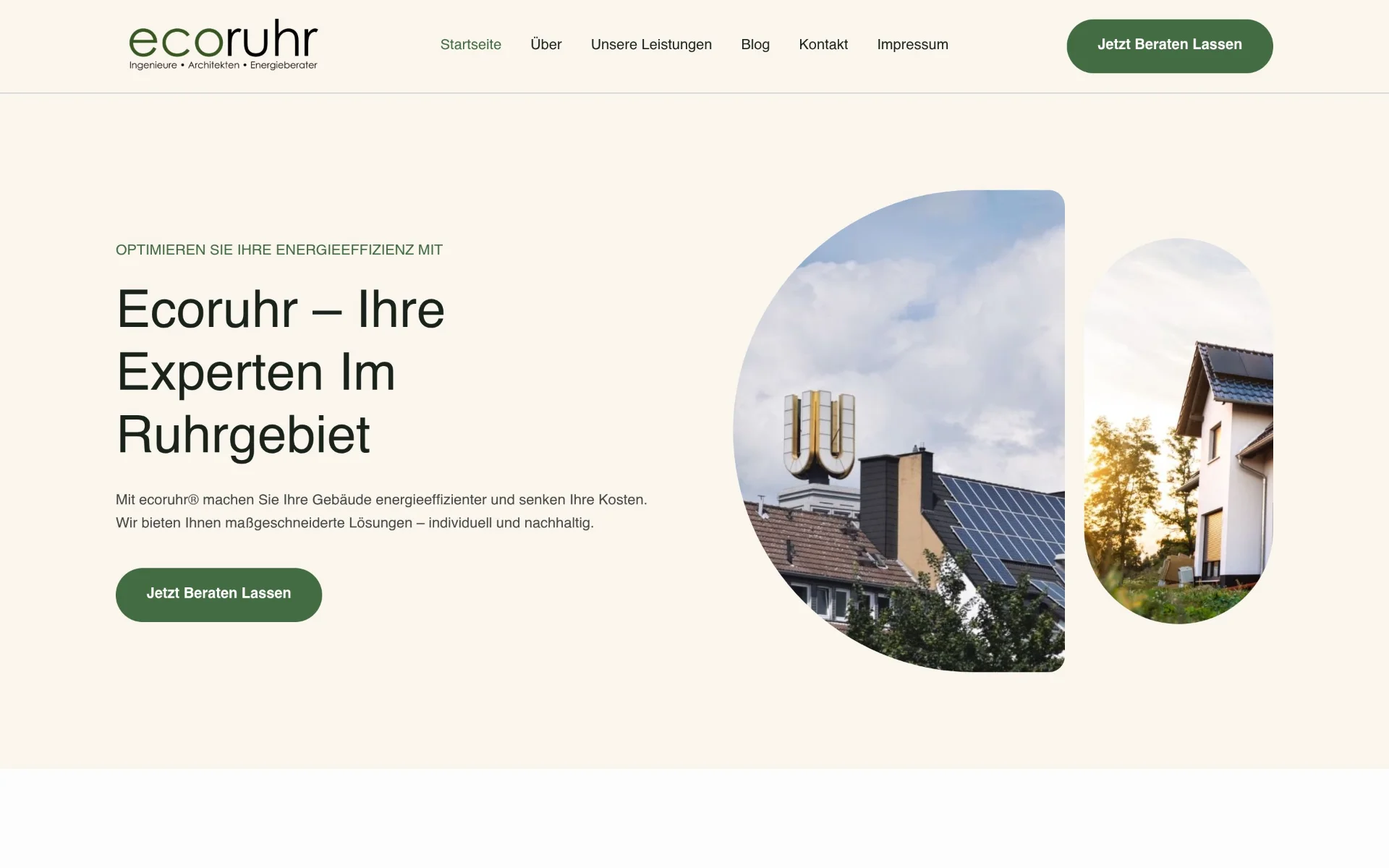 Ecoruhr Energy Consulting Web Design screenshot 1