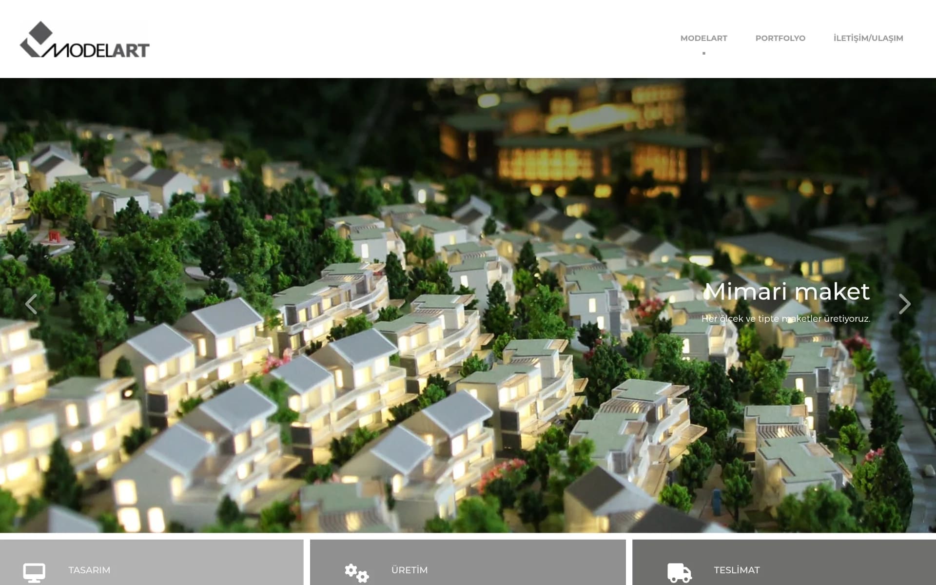 ModelART Architectural Models Web Design screenshot 1