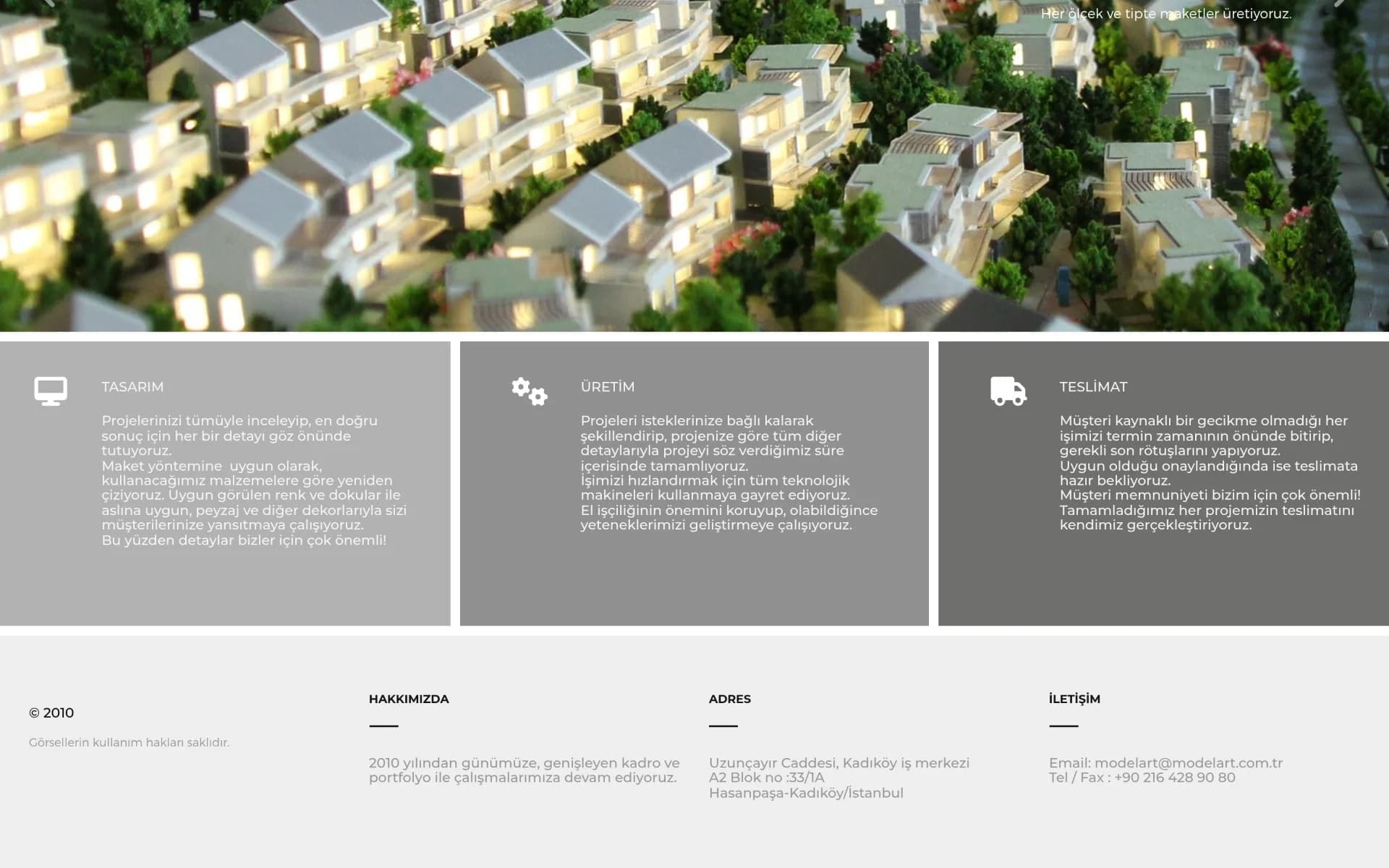 ModelART Architectural Models Web Design screenshot 2