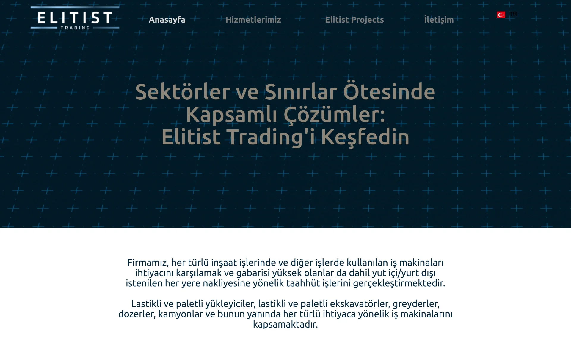 Elitist Trading Corporate Web Design screenshot 1