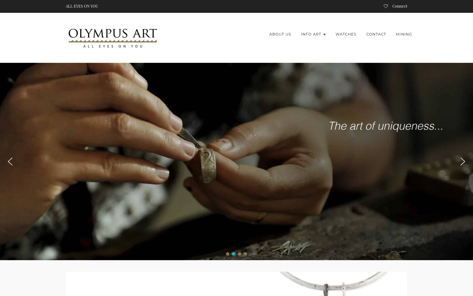 Olympus Art Jewellery Web Design screenshot 1