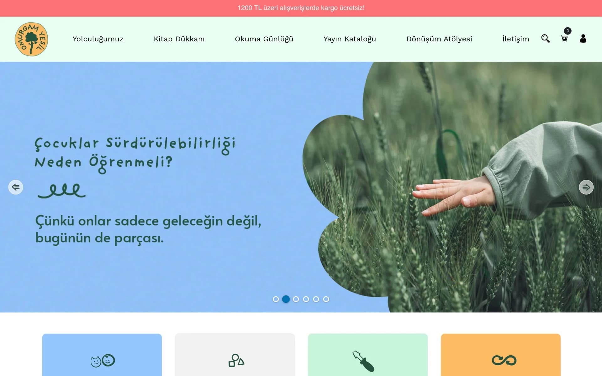 Omurgam Yeşil E-Commerce Web Design screenshot 1