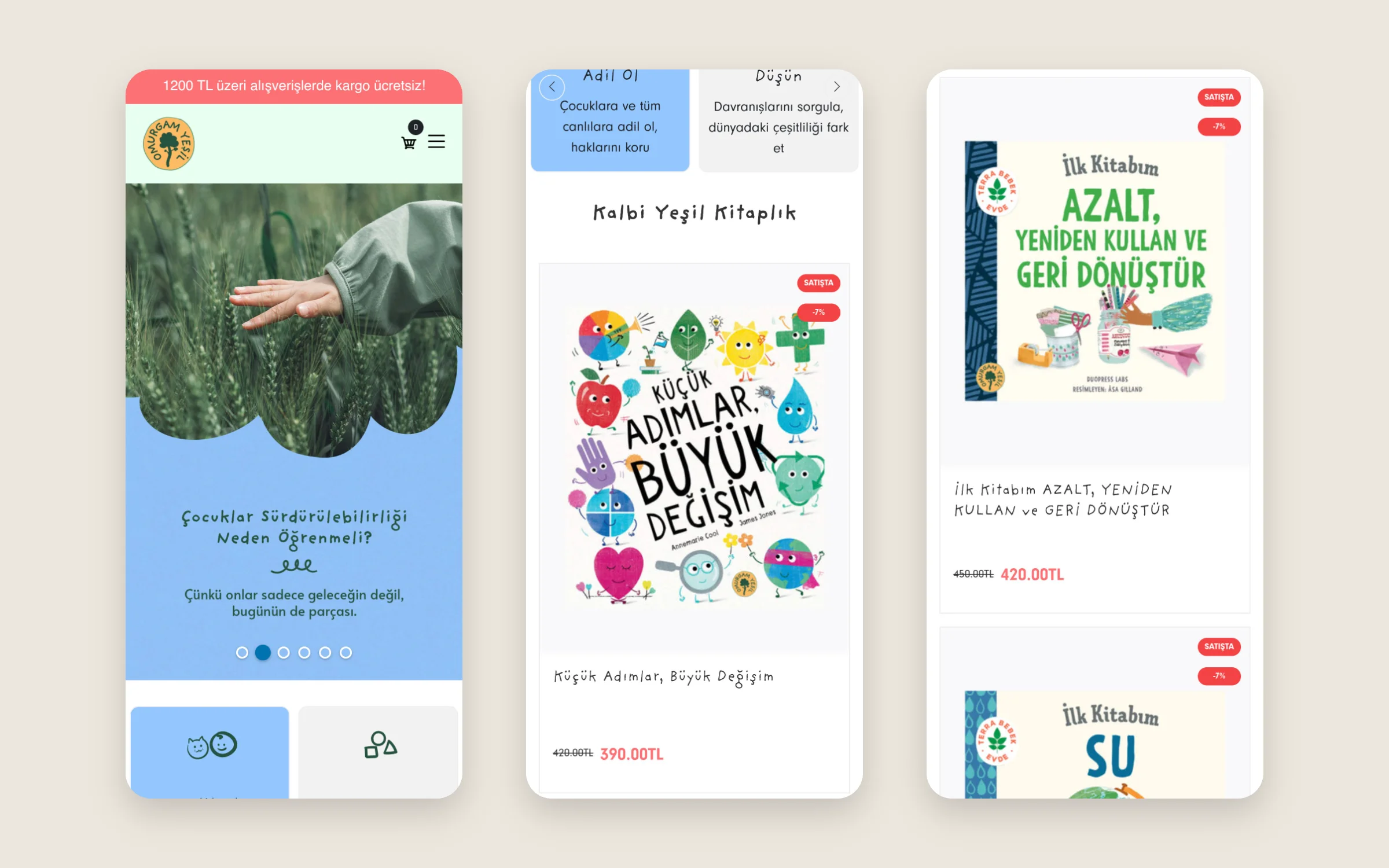 Omurgam Yeşil E-Commerce Web Design screenshot 5