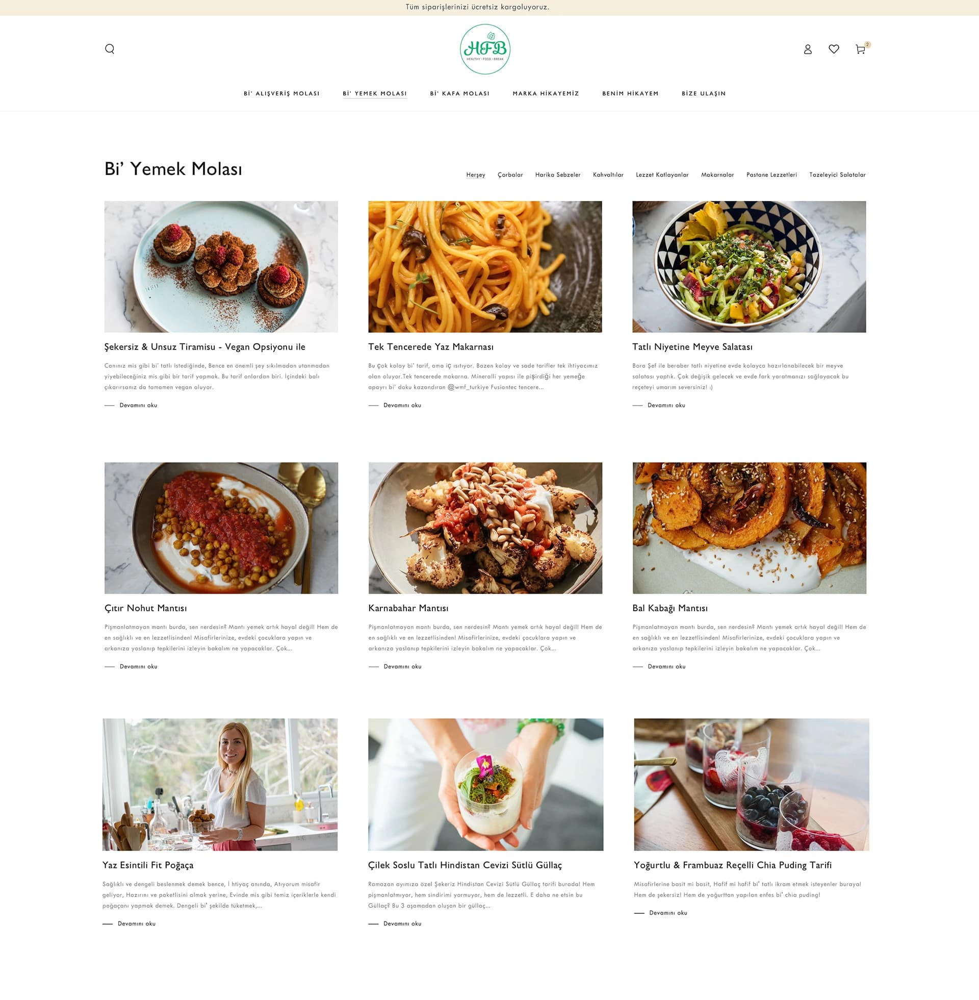 HealthyFoodBreak Website Design screenshot 3