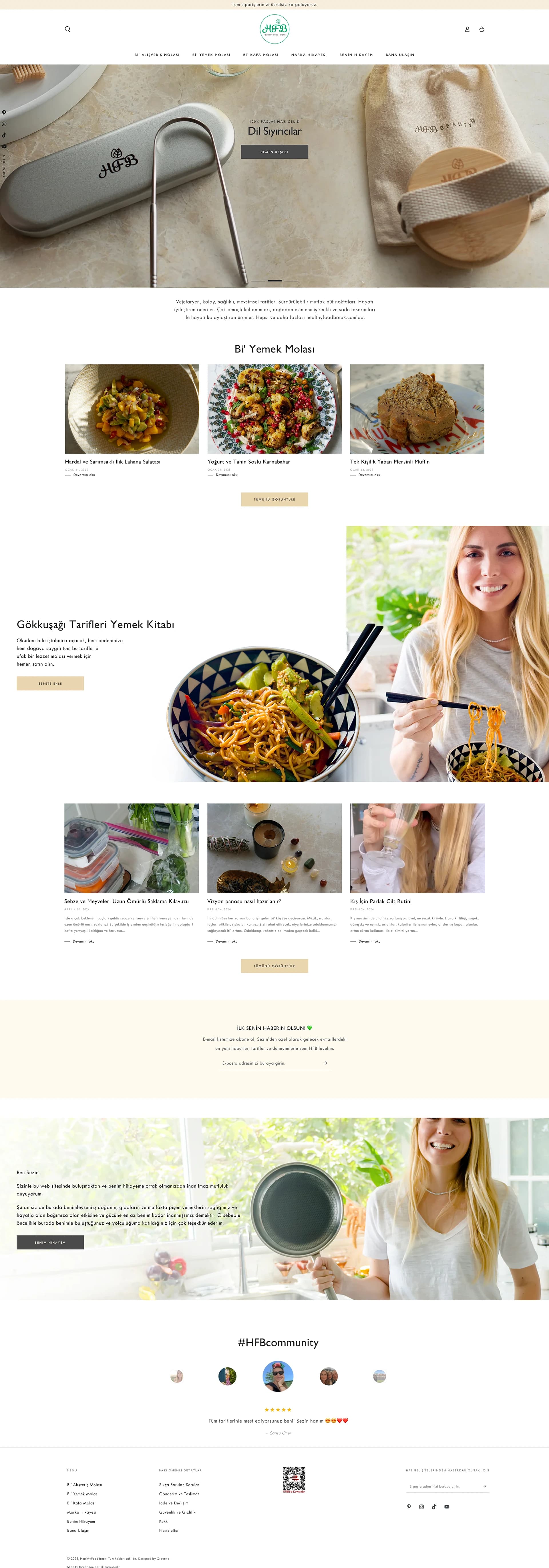 HealthyFoodBreak Website Design screenshot 1
